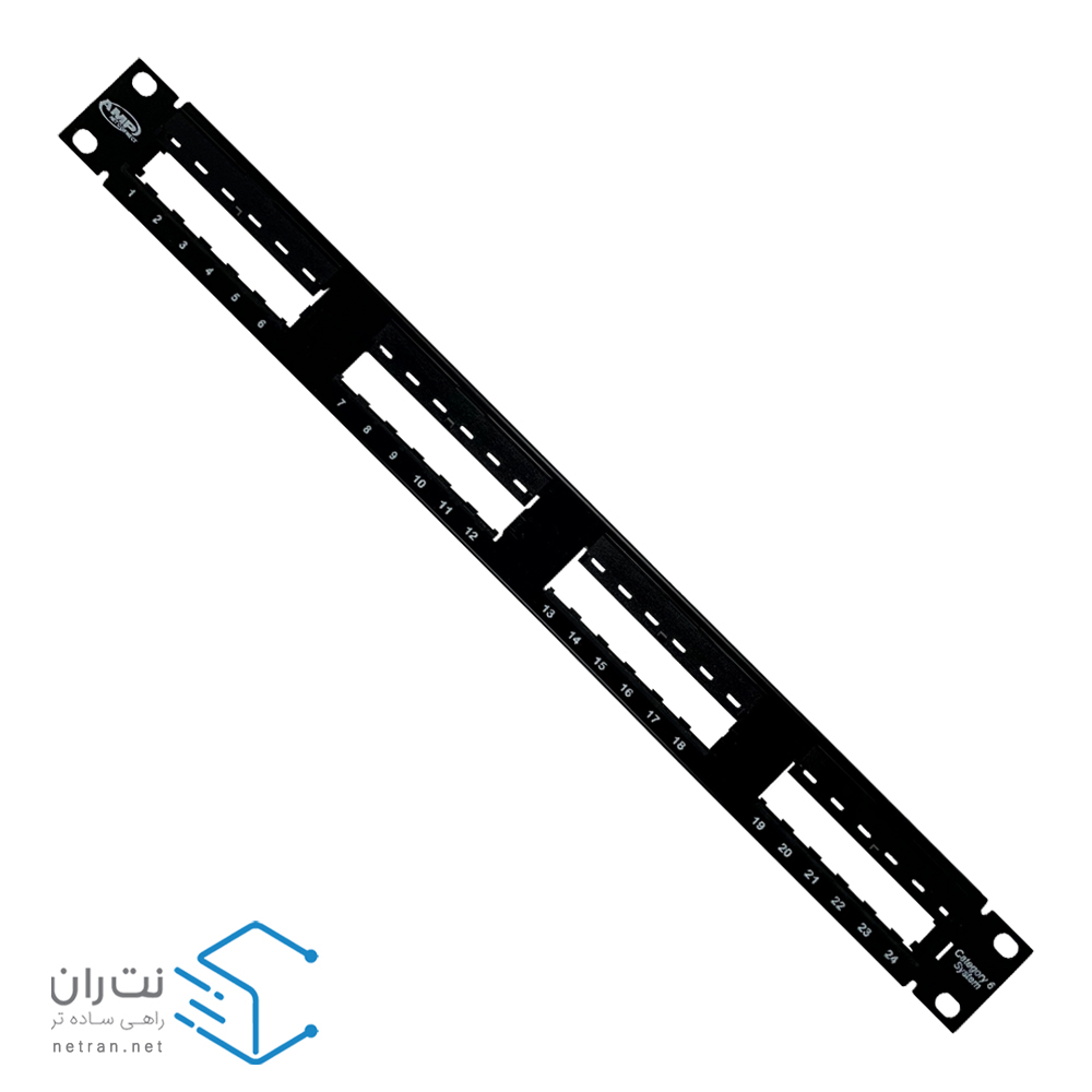 پچ پنل امپ 24 پورت Cat6 UTP به همراه کیستون-2